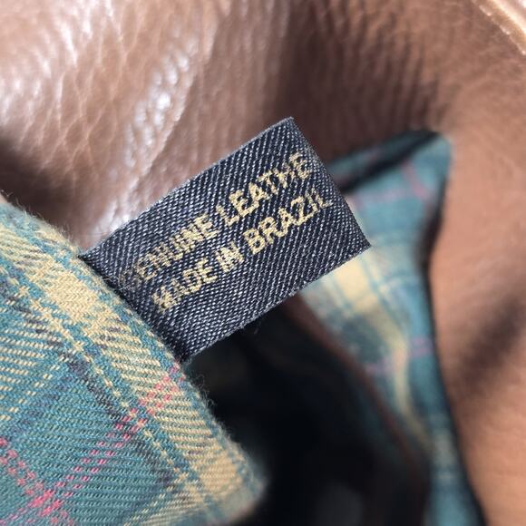 Vintage Orvis Brown Leather Backpack Boho Pebble Bullhide Handbag Purse - Picture 12 of 16